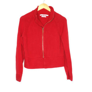 Tommy Hilfiger Red Zipper Sweater Has a repair Size Medium